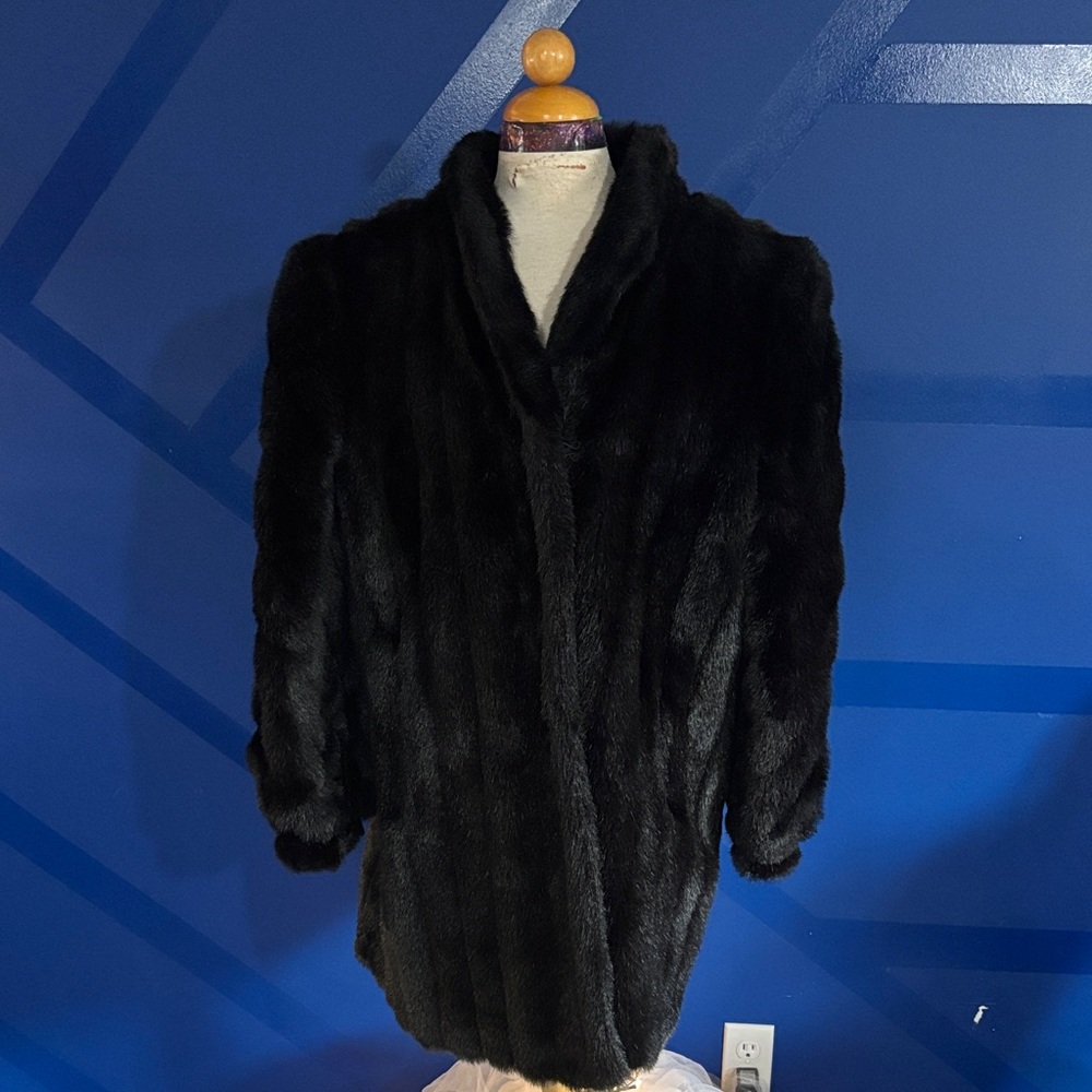 Luxurious Black Teddy Jacket